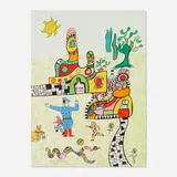 Niki de Saint Phalle, Sortie d'école, 1995, lithograph in colors