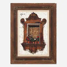 John Lentine, Baroque Window, 1965, oil on canvas