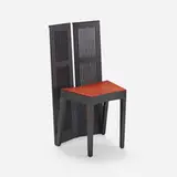 Andrea Branzi, Lubekka chair, 1991, ebonized ash, leather