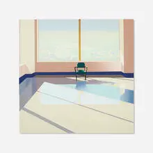 John Register, Waiting Room for the Beyond, 1988, screenprint in colors