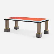 Ettore Sottsass, Palm Springs dining table, 1984, root wood, Abet Laminati plastic laminate