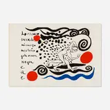 Lo Oscuro Invade by Alexander Calder, 1970, lithograph in colors, sold Dec 2021