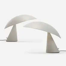 Masayuki Kurokawa, Lavinia table lamps, pair, 1988, cast and enameled aluminum