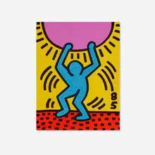 Keith Haring, International Youth Year, 1985, lithograph in colors on Arches