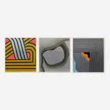 Garo Antreasian, Three works from the Silver Suite, 1968, lithograph in colors