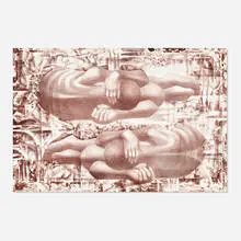 Untitled by Charles White, 1970, lithograph in brown, sold Dec 2021
