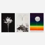 Otto Piene, Three works from the Sky Art portfolio, 1969, lithograph in colors