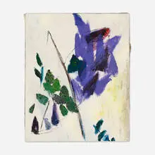Floral Still Life by Vivian de Pinna, oil on canvas, sold Dec 2021