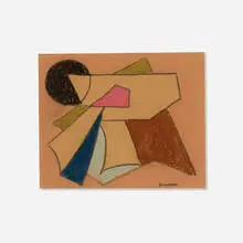 Ramstonev Cooperative, Composition, c. 1937-39, pastel on paper