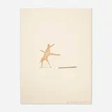 Robert Rauschenberg, Cunningham Relief (from the Merce Cunningham portfolio), 1974, embossing with hand rubbed half-tone on Arches Buff paper