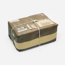 Stephen Antonakos, Notice This Package is Meant Never to be Opened, 1975, mixed media
