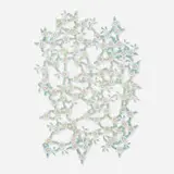 Lucrecia Troncoso, Not Cut Out For This, paper towel, glitter nail polish, adhesive