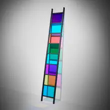 Stephen Dean, Ladder, powder coated aluminum and dichoric glass