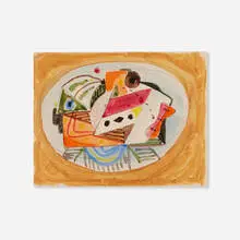 Louis K. Stone, Abstract Still Life, watercolor on paper
