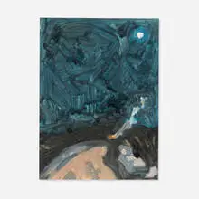 Lois Dodd, Campfire in Quarry, 1996, monotype