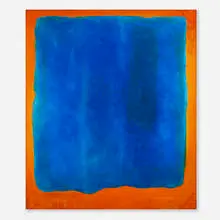 Rex Ashlock, Untitled (Blue and Orange), 1963-66, oil on canvas