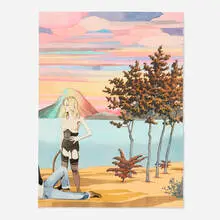 Lauren Beck, They Wanted to Be Alone, 2006, watercolor and collage on BFK Rives