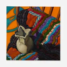 Untitled by Jack Beal, oil on canvas, sold Sep 2024