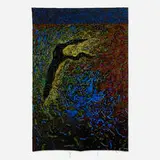 Nanette Carter, Fire Water #14, 1990, oil pastel on canvas