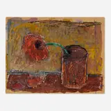 Gandy Brodie, Poppy in a Rusted Can, watercolor on paper