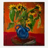 Chuck Connelly, Sunflowers, 1992, oil on canvas