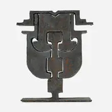 Untitled by Mark di Suvero, 1972, torch-cut steel in five parts, sold Sep 2024