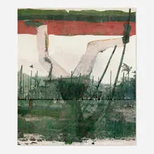 Justin Matherly, Untitled, 2012, inkjet monoprint sprayed with UV clear gloss protection