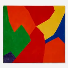 John Allmaier, Green Blue Point Key Painting, 2012, oil on canvas