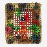 Fabian Marcaccio, Hope For Real Representation (Intra- Ground #1), 2014, hand-braided manila rope, alkyd, paint, silicon, wood, printed in 3D