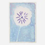 Joe Brainard, White Flower / Blue Background