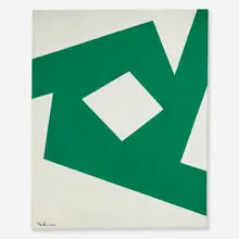Charles Green Shaw, Complex in Green, 1967, oil on canvas