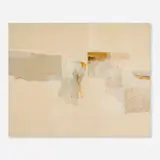 Kenzo Okada, Untitled, mixed media collage on canvas