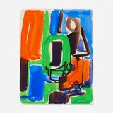 Lillian Orlowsky, Untitled, c. 1955, watercolor on paper