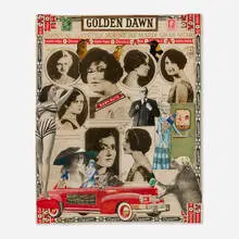 Felipe Jesus Consolvos, Gayeties Mount, c. 1920-50, mixed media collage on photograph