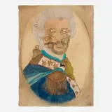 Umar Rashid, Black Gold (Marechell Fontaine Bleau), 2010, acrylic, ink, coffee and tea on paper
