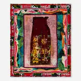 Thomas Lanigan-Schmidt, Neo-platonic Rectangles #1, 1986-93, aluminum foil, cans, plastic wrap, vinyl, glow-tape, linoleum, staples, wood
