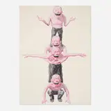 Yue Minjun, Untitled (Smile-ism No. 2), 2006, lithograph in colors