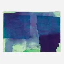 Paul Jenkins, Phenomena Shaman's Green, 1986, watercolor on Arches