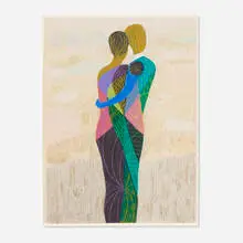 Marcy Hermansader, Overlook, 2021, etching, crayon, colored pencil and graphite on Arches