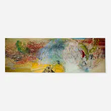 Pat Adams, In the Beginning, 1982, oil, isobutyl methacrylate, sand, shell, mica, charcoal and pearlessence on linen