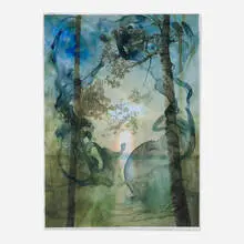William Eric Brown, Unorganized Territories (Rockwood Strip) (from the Unorganized Territories series), 2020, inkjet print and flash paint