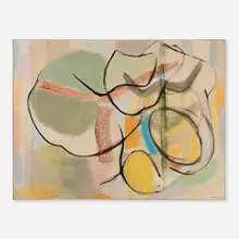 Untitled by John Ferren, 1951, casein on canvas, sold Sep 2024