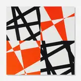 François Morellet, 4 trames hybrides (60° - 150°, 80° - 170°), 2007, acrylic on canvas laid to panel