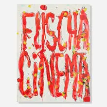 Pope.L, Fuischa Cinema, 2017-18, acrylic, graphite, ink, charcoal and matte medium on panel