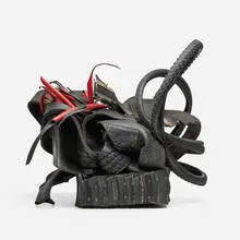 Chakaia Booker, Untitled, 1996, tires, screws