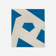 Charles Green Shaw, Untitled (Blue and White Abstraction), c. 1940, oil on canvasboard