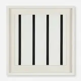 Jean Pierre Raynaud, Tableau barré, 1984, India ink on canvas in artist's frame