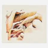 Joan Semmel, Study on White, 1978, pastel and collage on paper
