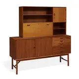 Peter Hvidt & Orla Mølgaard-Nielsen, sideboard, model 26025, and display cabinet
