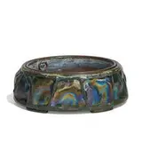 Turtleback jardiniere, #836 by Tiffany Studios, sold Apr 2022